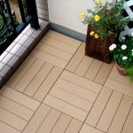 DIY Click Lock Outdoor Flooring Wood-Plastic Composite Decking Tiles for Garden