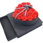 Heart Shaped Fresh Preserved Rose Gift Box For Wedding Decoration