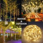 10/20/30M Solar Tube Rope Strip String Lights 8 Modes Christmas LED Fairy Light