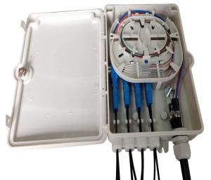 Wholesale IP65 8 Core FTTC Fiber Optic Termination Boxes 1x8 PLC Splitter from china suppliers
