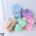 Adult and Children Face Hand Towel Sets Soft Absorbent Coral Velvet Towels for