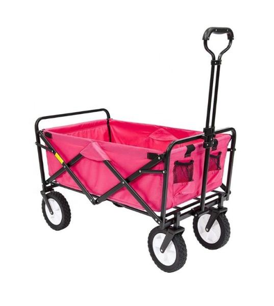 Outdoor Furniture 300LBS Portable Steel and Iron Folding Shopping Cart for Hand