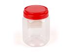 Round Clear Pet Jars Food Grade Container with Handling Cap