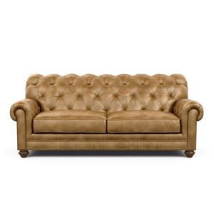 Wholesale Antique Style 3 Seater Sofa Chesterfield Tufted Sofa Set Genuine Leather Couch from china suppliers