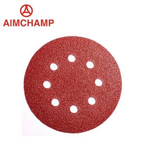 Wholesale 800 Grit Sandpaper Discs 5 Inch 125mm Hook And Loop Sanding Pad Red from china suppliers