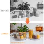 Small Round Dining Turntable Lazy Susan Rotating Spice Rack for Bathroom,