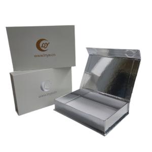 Wholesale Paperboard Ivory White Silver Pearl Magnetic Gift Box with Logo Custom Packaging Print from china suppliers