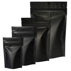 Wholesale Factory price custom size matte black metallic foil stand up zip lock bag from china suppliers