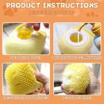 2-in-1 Pet Shower Brush with Shampoo Dispenser - Soft Silicone Massage Grooming