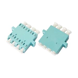 Wholesale LC OM3 Quad optical fiber adapter for Optic LAN Blue / Beige / Aqua from china suppliers