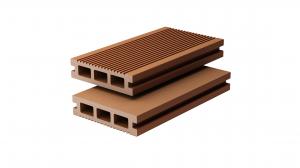 China 100 X 25 Hollow Plastic Decking Boards WPC Wood Plastic Composite Flooring on sale