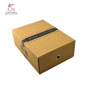 Wholesale CMYK Color Kraft Paper Shoe Box , Drawer Type Shoe Box Custom Size Accepted from china suppliers