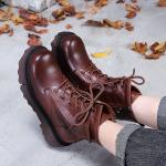 HZM040 Single Shoes Women'S Spring New Thick Heel Pointed Literary Single Shoes