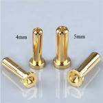 Practical Male Bullet Banana Plug Connectors Gold Plated For RC Battery
