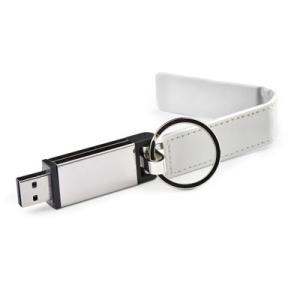 Wholesale Free embossed logo with keychain multi-color Leather USB flash drive from china suppliers