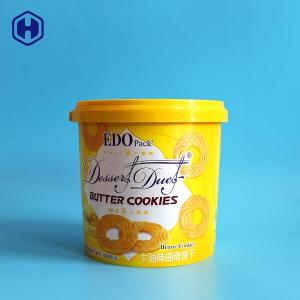 Wholesale Cream Biscuit IML Bucket Customize Yellow Empty Plastic Cylinder Container from china suppliers