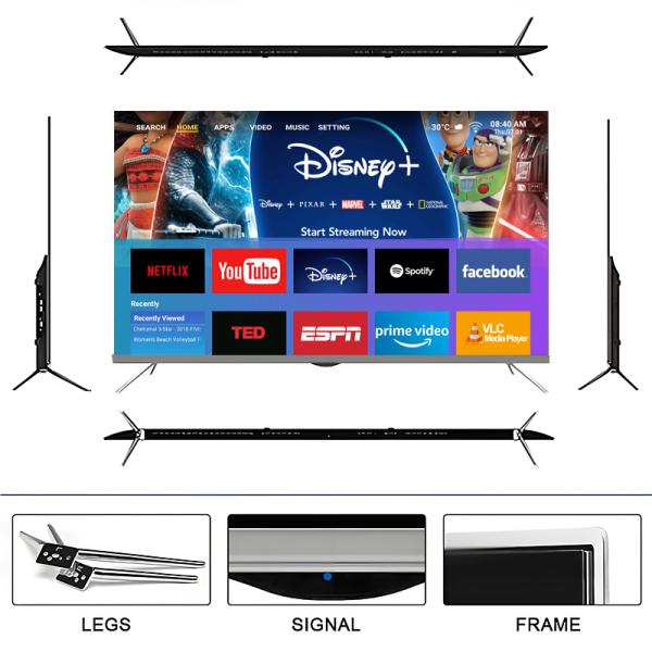 55 inch 2K Smart TV with Bluetooth, Wireless Audio, Multiple Input Ports, Easy Setup