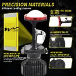 CSP3570 LED Motorcycle Lights 16000LM H4 Led Projector Bulb 55W