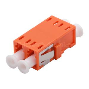 Wholesale LC To LC Fiber Adapter OM2 Duplex Multimode Fiber Adapter Orange Housing No Flange from china suppliers