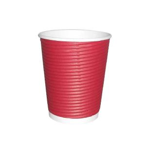 Wholesale 8 Oz Triple Wall Ripple Paper Cup PE Coating Flexo Printing With Logo Design from china suppliers