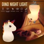 Touch Sensor Color Changing Baby Lamp Sleeping Light Rainbow Unicorn Silicone