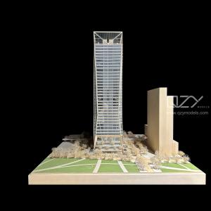 China Wooden Miniature Skyscraper Model Qianhai Office Building Project on sale