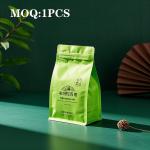 Flat Bottom Zipper Bags For Coffee And Tea Packaging