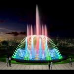 Electricity Powered Musical Fountain With 3-15m Spray Height