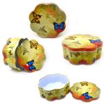 Customized Flower Shaped Tin Container , Safe Food Storage Containers