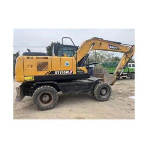 Wholesale Used Sany SY155W Wheel Excavator with 0.6m3 Bucket Capacity and 3600 Working Hours from china suppliers