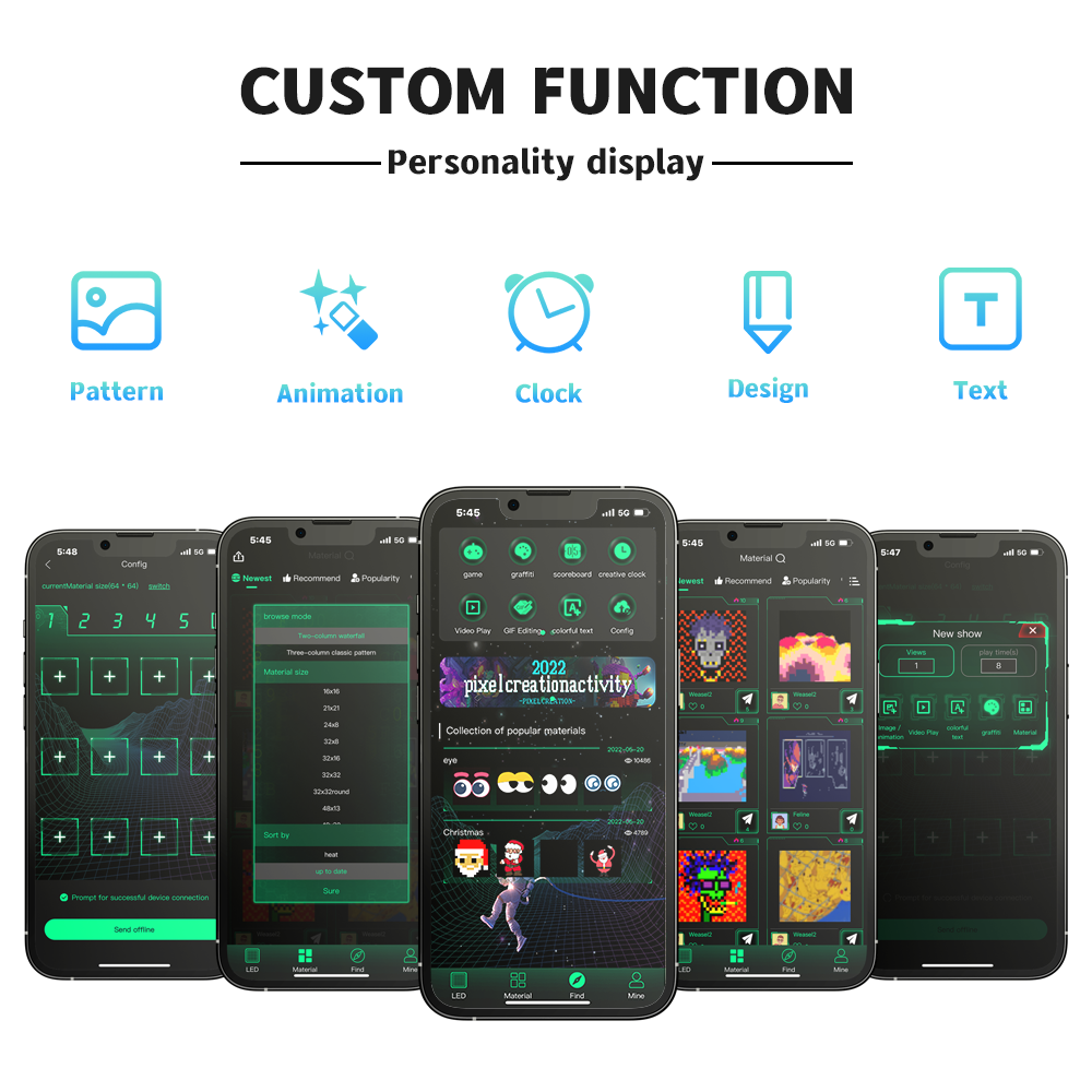 Weather Proof Demon Eye DIY Flexible LED Display Remote App Control For Car Truck