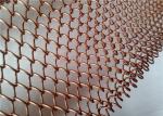 Aluminium Alloy Wire Mesh Coil Drapery Copper Color Used As Space Divider