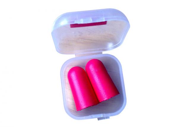 Quality Lightweight Rose Red Color Sound Proof Ear Plug With Square Box for sale