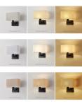 Surface mounted hotel wall lamp bedroom indoor fabric shade bedroom bedhead wall