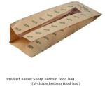 Food paper bread bakery packaging bags with window, Bread packaging no moq