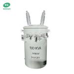 100KVA Single Phase Pole-Mounted Distribution Transformer Oil Immersed 34.5KV