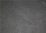 Black Embossed Faux Leather Fabric , Embossed Garment PU Synthetic Leather