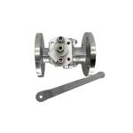Flange Connection JIS 2PC Stainless Steel Ball Valve Operated by Manual Driving