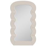 White Wavy Full Length Mirror 71x32 Arched Mirror For Bedroom And Living Room