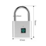 Weatherproof Smart Fingerprint Padlock Zinc Alloy MICRO USB