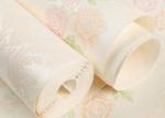 Beige Floral Pattern Non Woven Wallcovering , Interior Decorating Wallpaper SGS