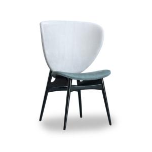 Wholesale ALVARO White Upholstered Dining Chairs With Glossy Black Stained Beech Frame from china suppliers