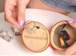 New creative gift product mushroom keychain money box coin bank card organizer