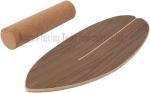 Wooden Balance Board Indoor Surfboard Surf Style Home Fitness with Wheel for