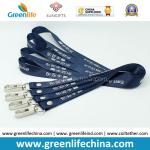 Fashion Design Eco-friendly Logo Flat Lanyard with Split Key Ring Factory