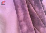 Stretch Plain Dyed Micro Purple Velvet Fabric , Super Soft Blanket Fabric