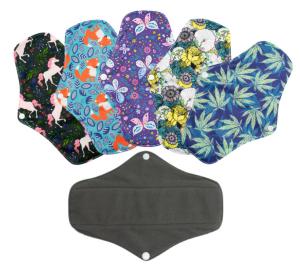 Wholesale Washable Organic Reusable Sanitary Pads Safe Heavy Flow Multi Color High Breathability from china suppliers