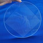 Transparent Quartz Glass Plate Heat Resistance Processing Laser Drilling With