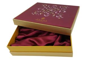 Wholesale Gold Color Box Die Cut Attractive Flower Shape Customized Gift Box Packaging with Silk Material Tray from china suppliers