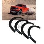 Matte Black Pickup Fender Flares For Ford Ranger 2022 T9 ABS 3M Tape